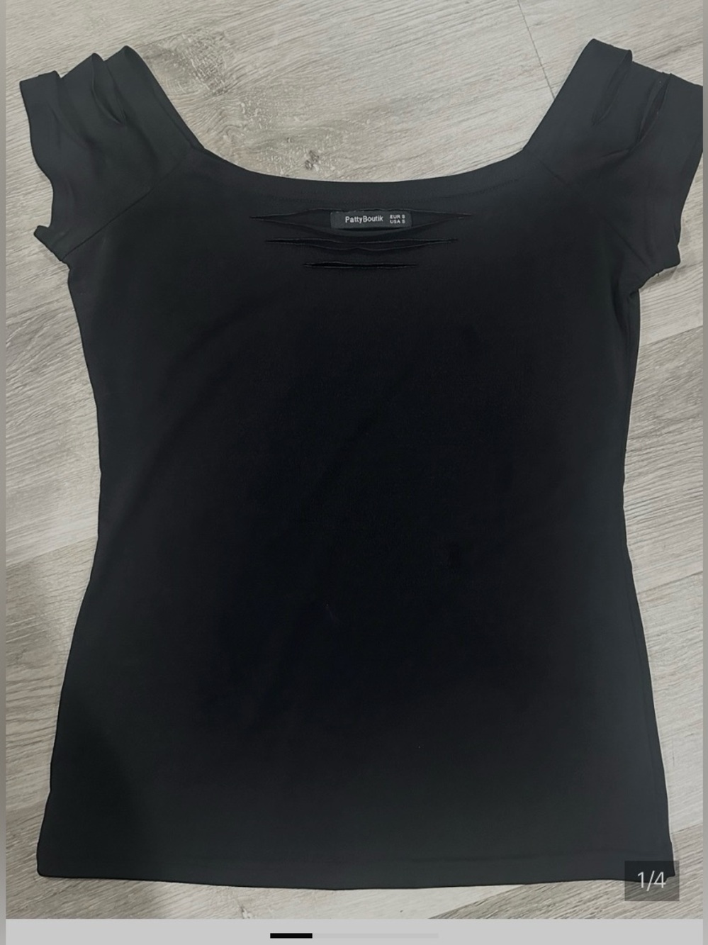 Patty Boutik  Off-Shoulder Black Cutout Top - Picture 2 of 6